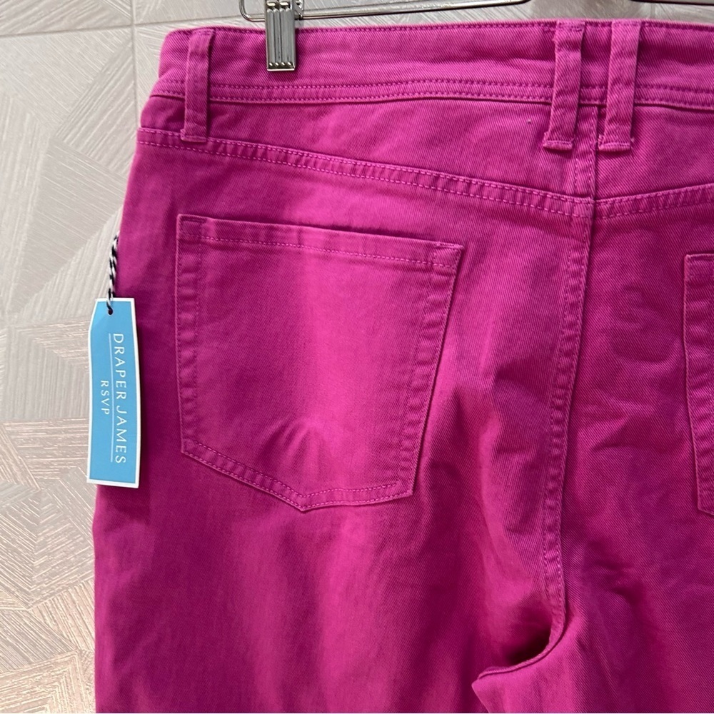 NWT Draper James RSVP Slash Pocket Wide Leg Jeans Size 18 Pink Orchid Brand New - Picture 6 of 7